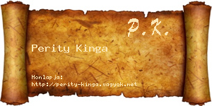 Perity Kinga névjegykártya